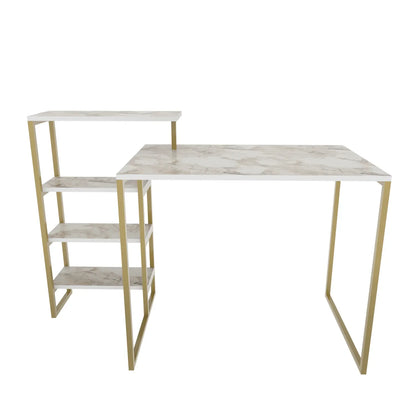 Rino 52 inch Wide Industrial Computer Writing Desk with Bookshelf