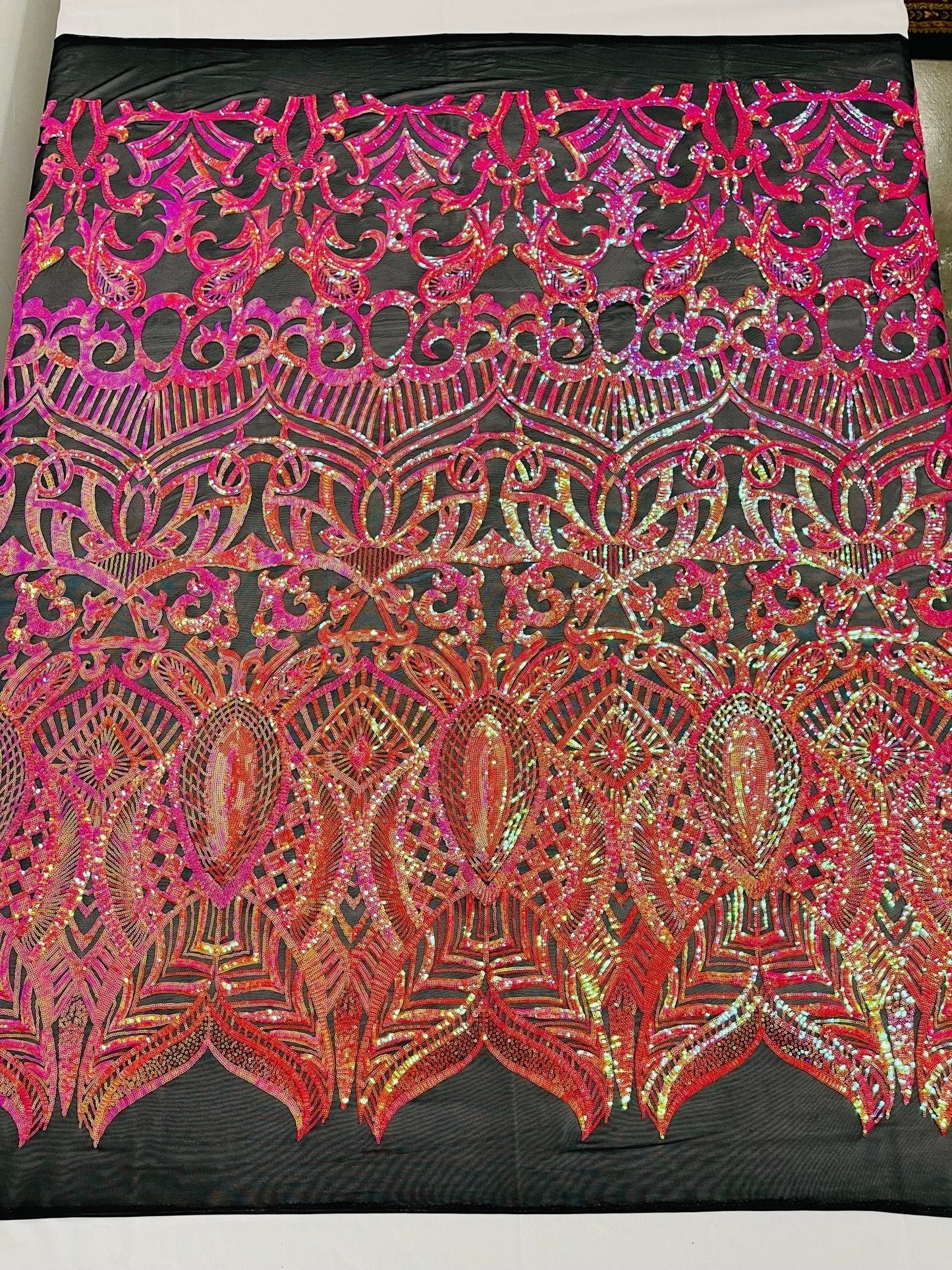 Royalty Sequin Damask Fabric 54” Wide| New Creations Fabric & Foam Inc.