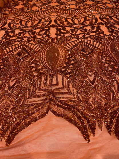 Royalty Sequin Damask Fabric 54” Wide| New Creations Fabric & Foam Inc.