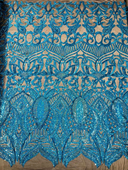 Royalty Sequin Damask Fabric 54” Wide| New Creations Fabric & Foam Inc.