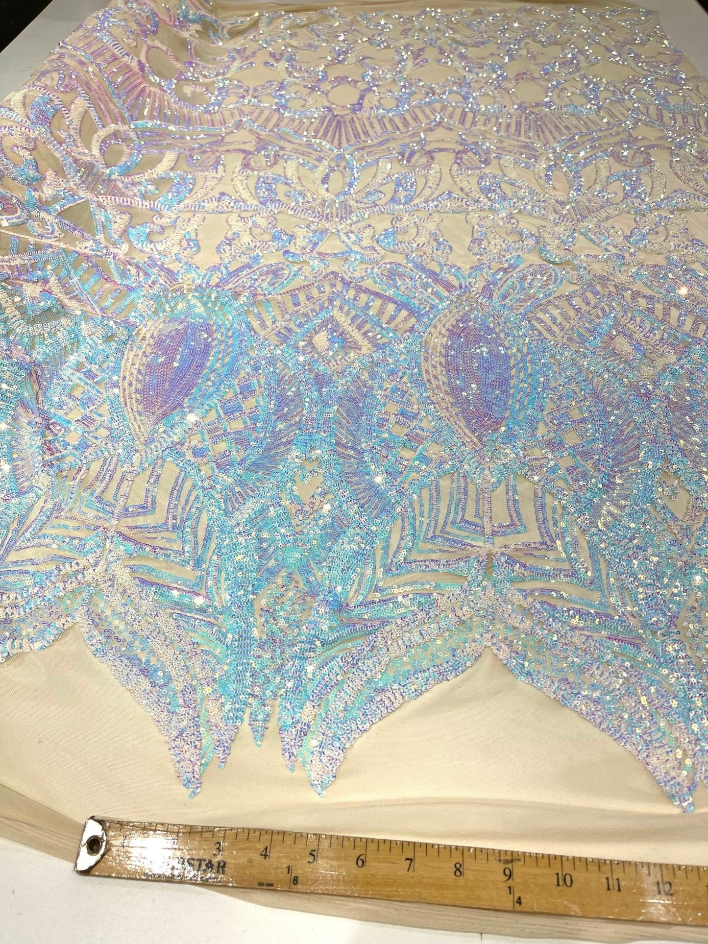 Royalty Sequin Damask Fabric 54” Wide| New Creations Fabric & Foam Inc.