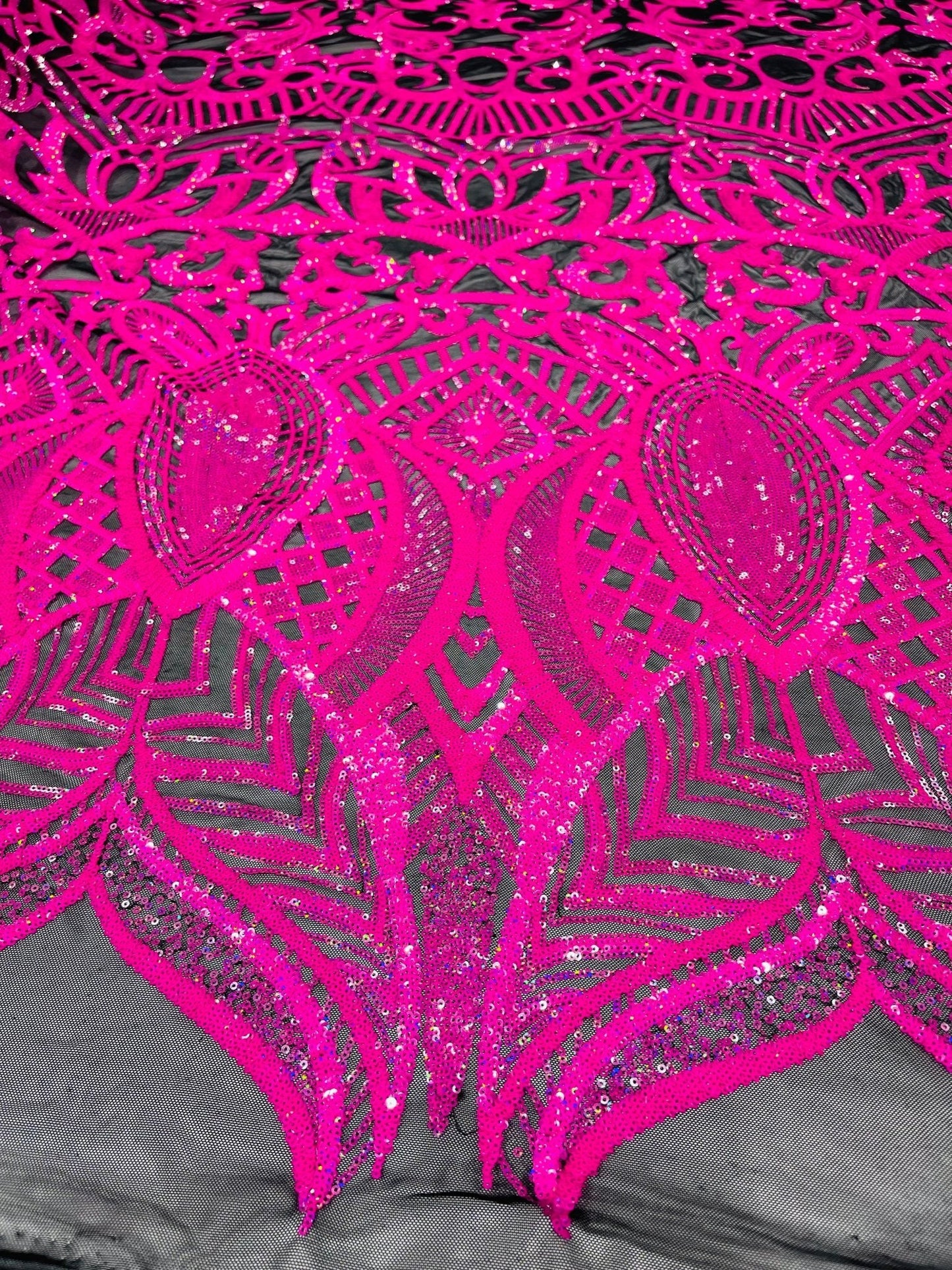 Royalty Sequin Damask Fabric 54” Wide| New Creations Fabric & Foam Inc.