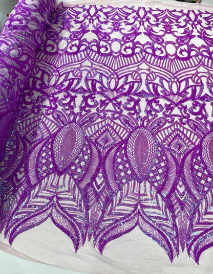 Royalty Sequin Damask Fabric 54” Wide| New Creations Fabric & Foam Inc.