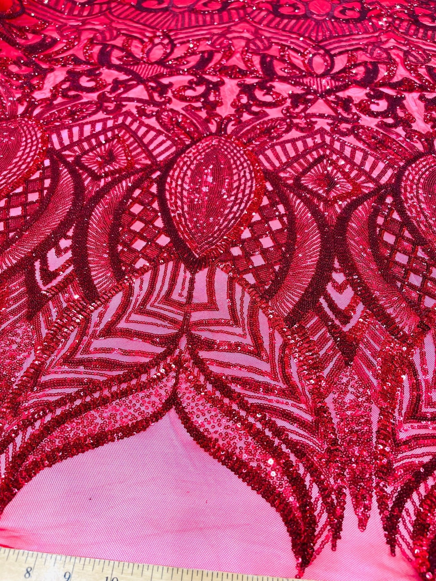Royalty Sequin Damask Fabric 54” Wide| New Creations Fabric & Foam Inc.