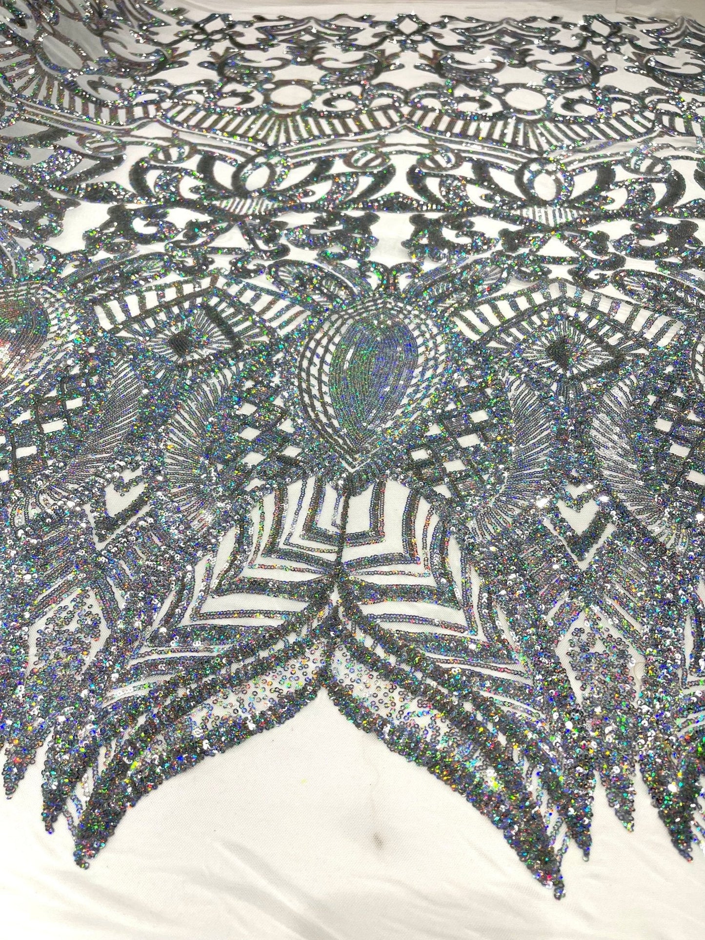 Royalty Sequin Damask Fabric 54” Wide| New Creations Fabric & Foam Inc.