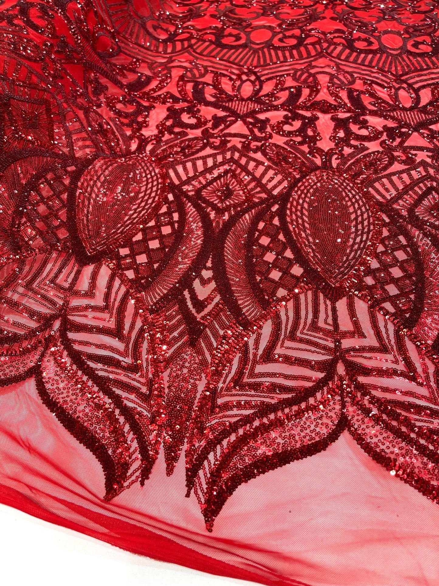 Royalty Sequin Damask Fabric 54” Wide| New Creations Fabric & Foam Inc.