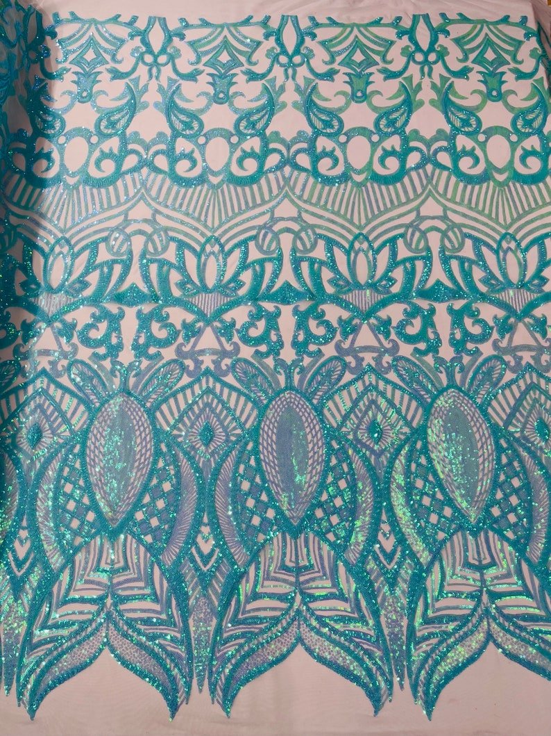 Royalty Sequin Damask Fabric 54” Wide| New Creations Fabric & Foam Inc.