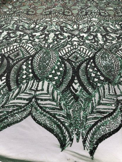 Royalty Sequin Damask Fabric 54” Wide| New Creations Fabric & Foam Inc.