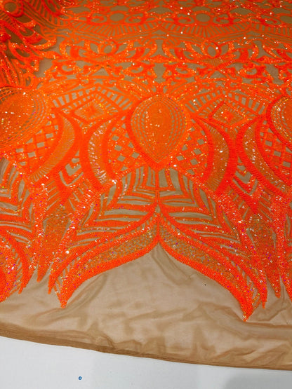 Royalty Sequin Damask Fabric 54” Wide| New Creations Fabric & Foam Inc.