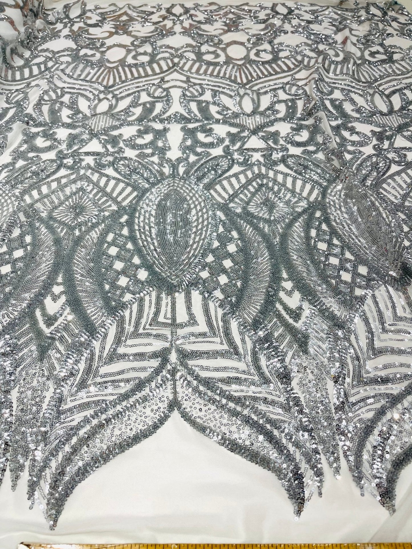 Royalty Sequin Damask Fabric 54” Wide| New Creations Fabric & Foam Inc.