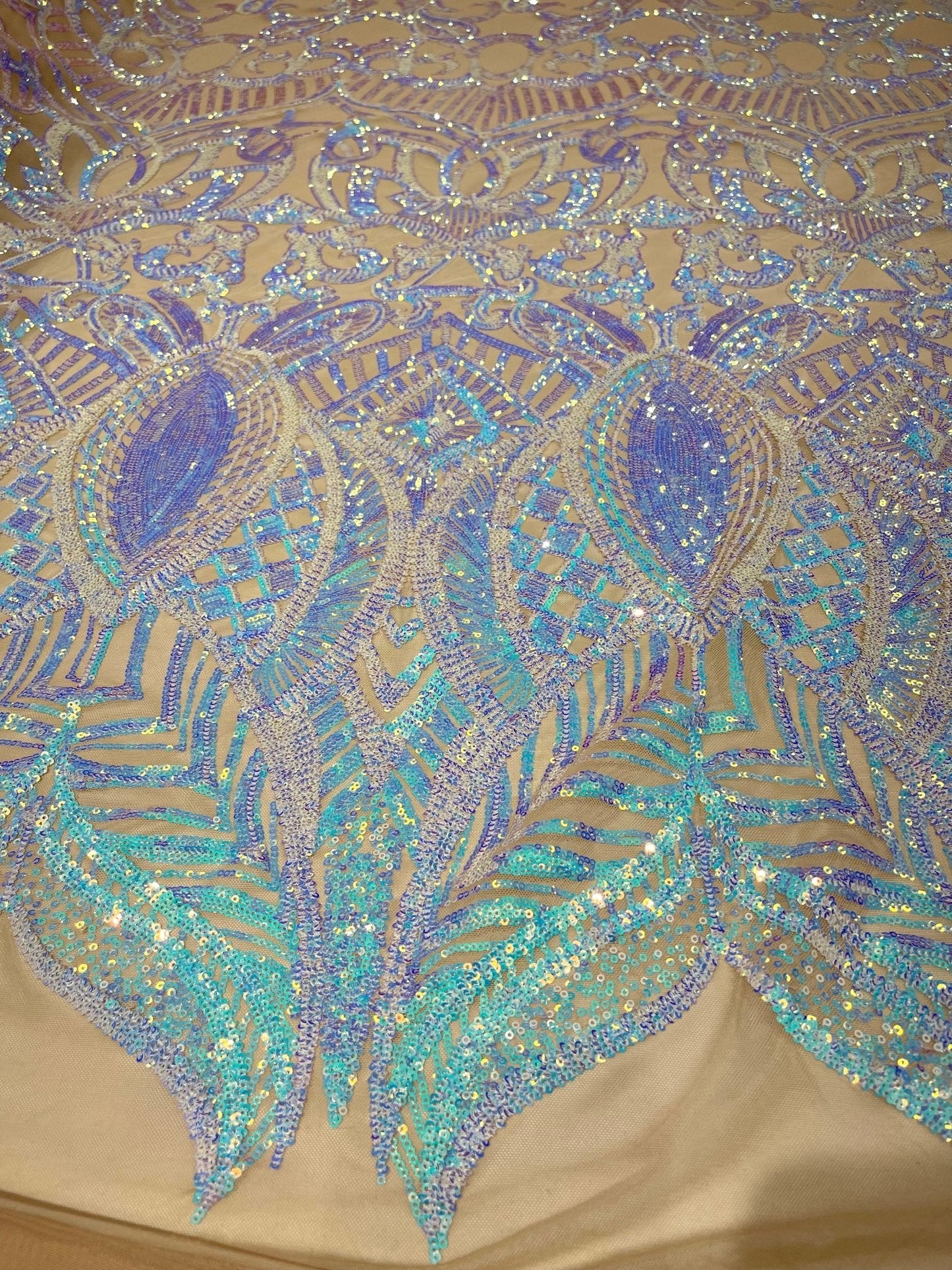 Royalty Sequin Damask Fabric 54” Wide| New Creations Fabric & Foam Inc.