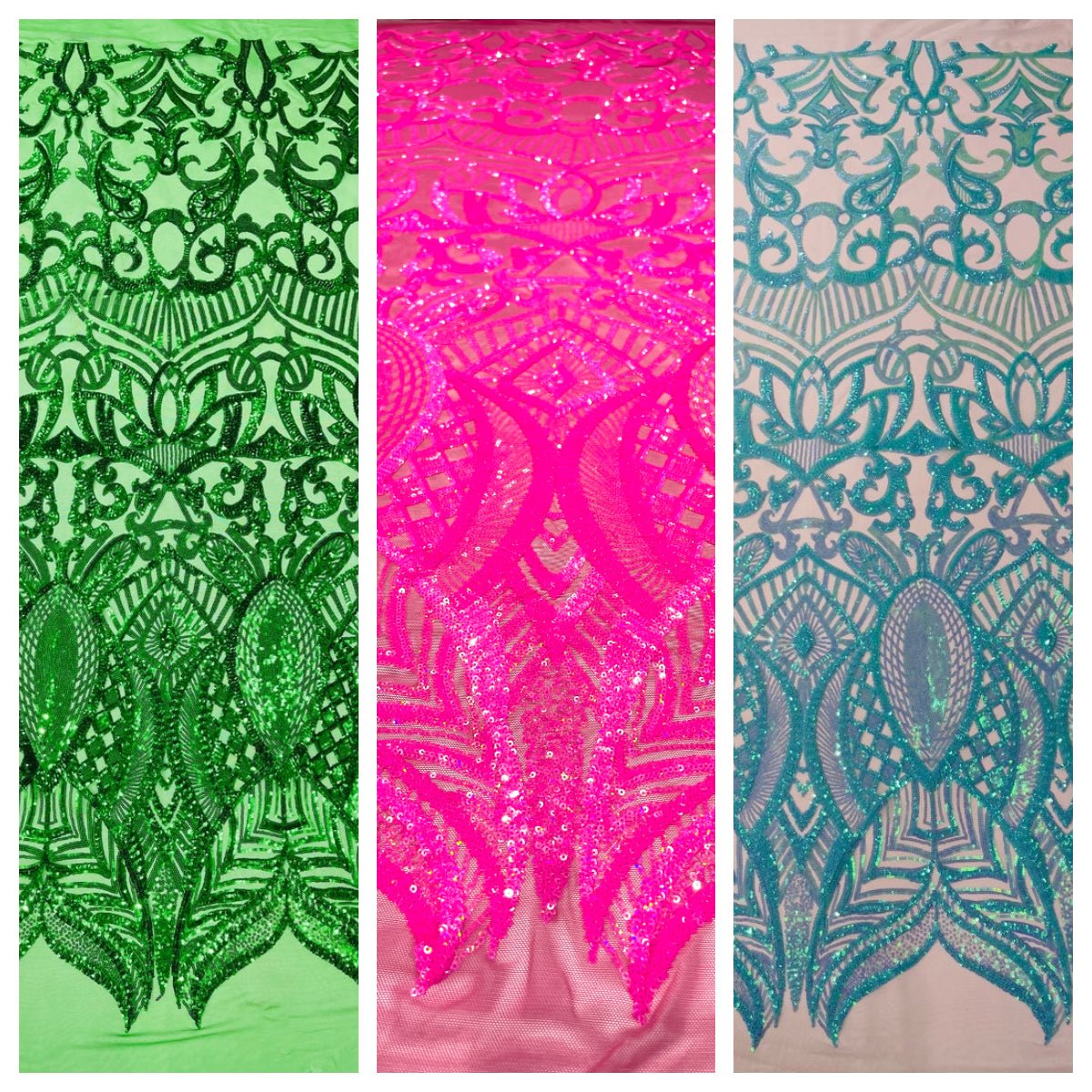 Royalty Sequin Damask Fabric 54” Wide| New Creations Fabric & Foam Inc.