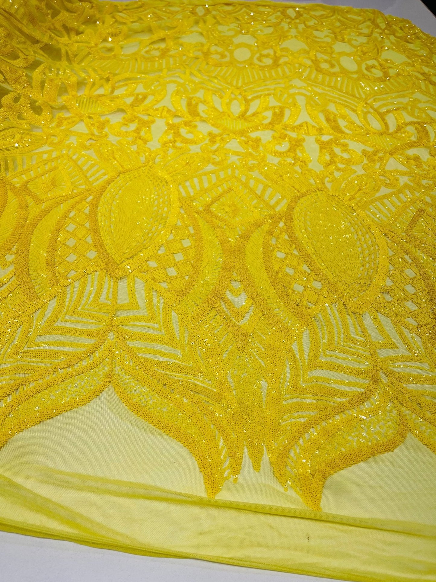 Royalty Sequin Damask Fabric 54” Wide| New Creations Fabric & Foam Inc.