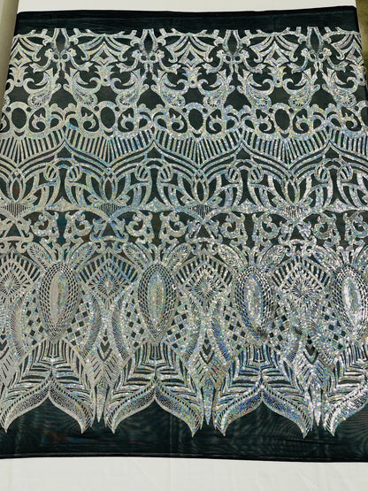 Royalty Sequin Damask Fabric 54” Wide| New Creations Fabric & Foam Inc.