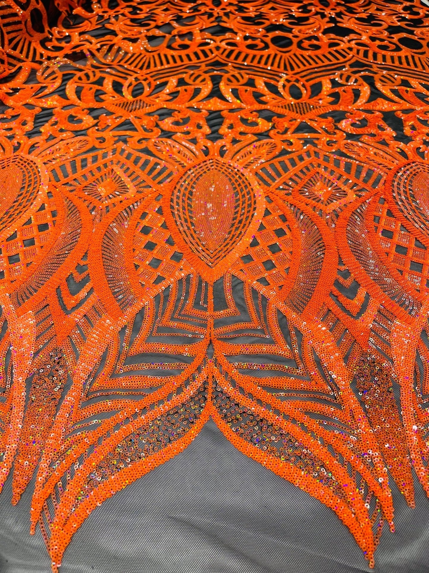 Royalty Sequin Damask Fabric 54” Wide| New Creations Fabric & Foam Inc.