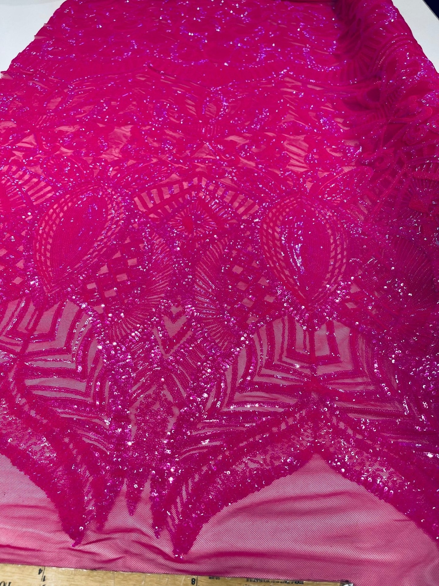 Royalty Sequin Damask Fabric 54” Wide| New Creations Fabric & Foam Inc.