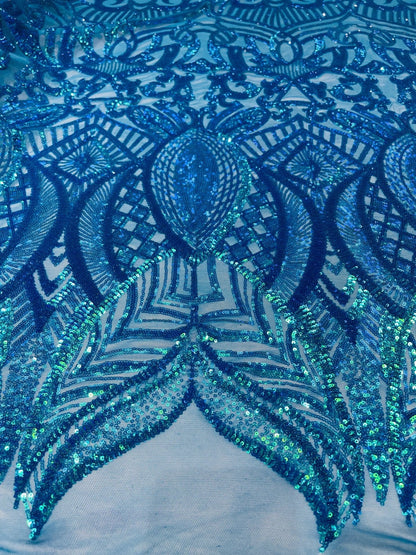 Royalty Sequin Damask Fabric 54” Wide| New Creations Fabric & Foam Inc.
