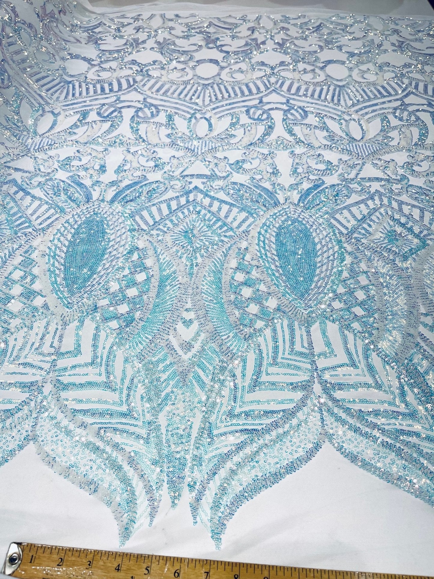 Royalty Sequin Damask Fabric 54” Wide| New Creations Fabric & Foam Inc.