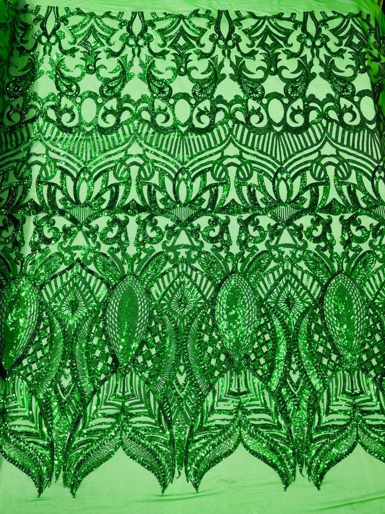 Royalty Sequin Damask Fabric 54” Wide| New Creations Fabric & Foam Inc.