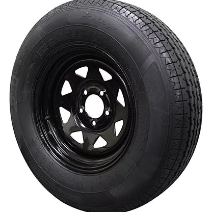 (Set of 4) Antego Tire and Wheel 225/75R15 Highway Terrain Trailer Tire & Wheel – 15.0-Inch Pre-Mounted Rim, 10-Ply-Ply Build, Perfect for Utility & Cargo Use | A15604500096110ST22575R15-B4