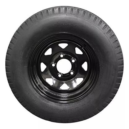 (Set of 2) Antego Tire and Wheel 185/80D13 Highway Terrain Trailer Tire & Wheel – 13.0-Inch Pre-Mounted Rim, 8-Ply-Ply Build, Perfect for Utility & Cargo Use | A130454510096206ST18580D13-B2