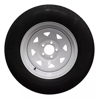 (Set of 4) Antego Tire and Wheel 205/75R15 Highway Terrain Trailer Tire & Wheel – 15.0-Inch Pre-Mounted Rim, 8-Ply-Ply Build, Perfect for Utility & Cargo Use | A15604500116108ST20575R15-B4