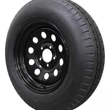 (Set of 4) Antego Tire and Wheel 205/75D15 Highway Terrain Trailer Tire & Wheel – 15.0-Inch Pre-Mounted Rim, 6-Ply-Ply Build, Perfect for Utility & Cargo Use | A15604510096206ST20575D15-B4