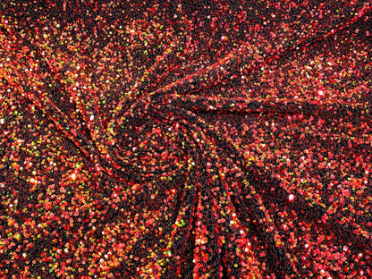 All-Over 5mm Shiny Sequins Stretch Velvet 54" Wide| New Creations Fabric & Foam Inc.