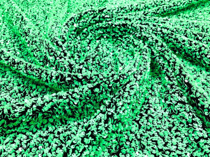 All-Over 5mm Shiny Sequins Stretch Velvet 54" Wide| New Creations Fabric & Foam Inc.