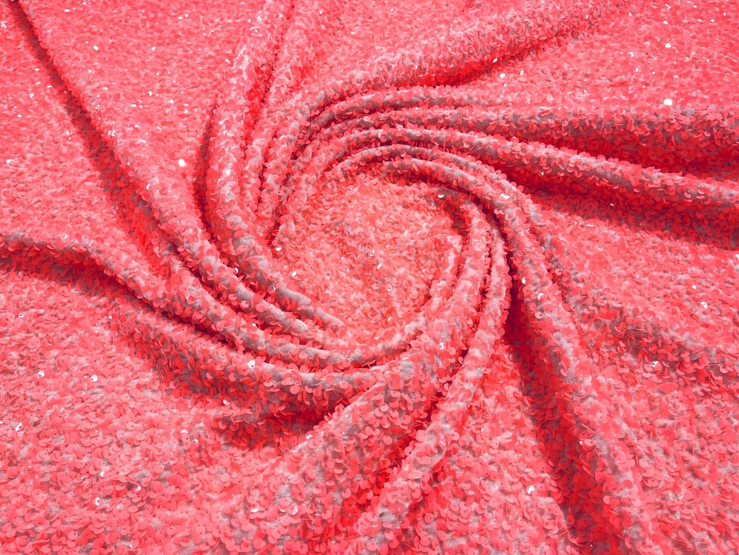 All-Over 5mm Shiny Sequins Stretch Velvet 54" Wide| New Creations Fabric & Foam Inc.