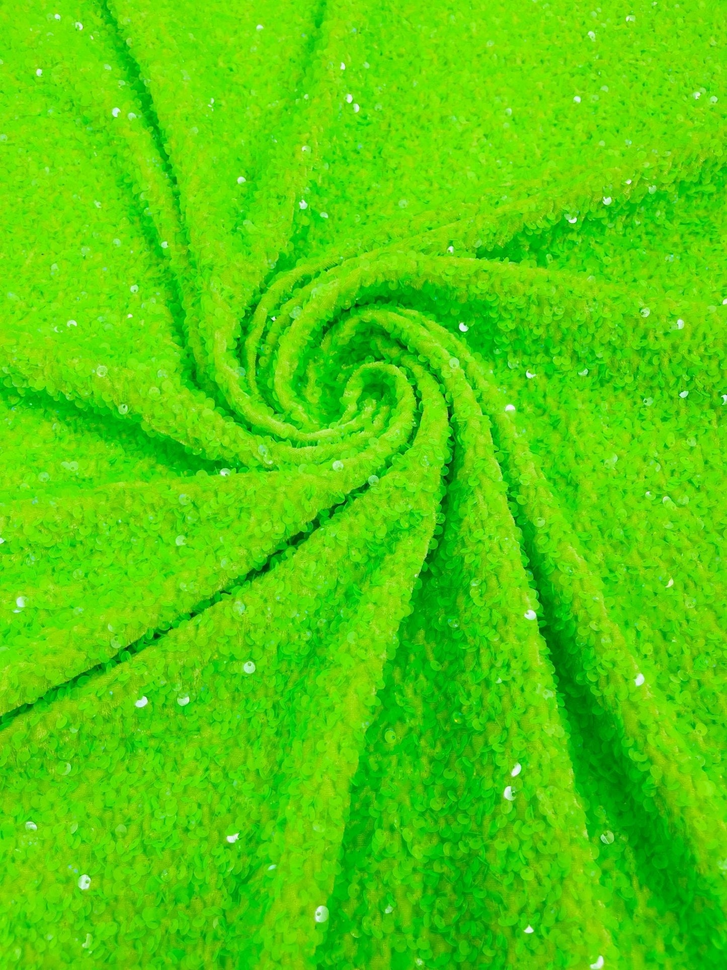 All-Over 5mm Shiny Sequins Stretch Velvet 54" Wide| New Creations Fabric & Foam Inc.