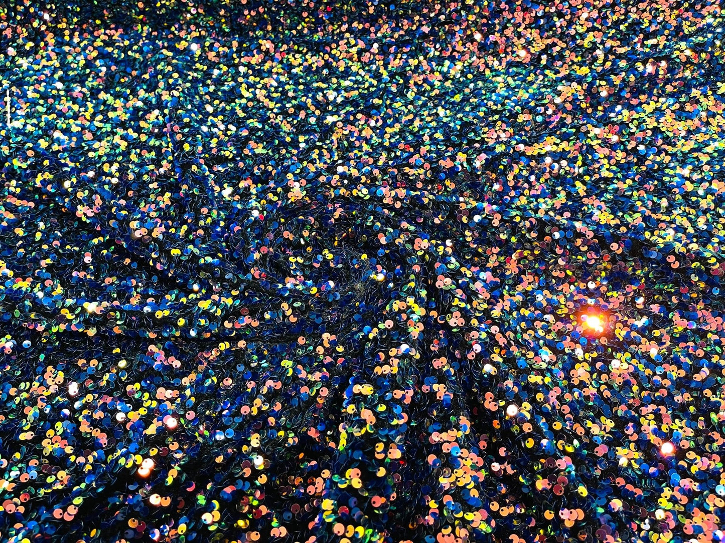 All-Over 5mm Shiny Sequins Stretch Velvet 54" Wide| New Creations Fabric & Foam Inc.