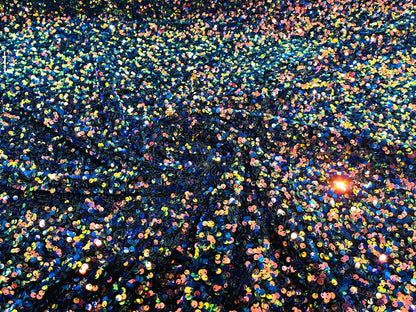 All-Over 5mm Shiny Sequins Stretch Velvet 54" Wide| New Creations Fabric & Foam Inc.