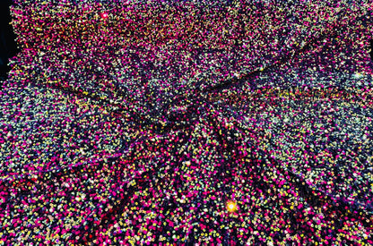 All-Over 5mm Shiny Sequins Stretch Velvet 54" Wide| New Creations Fabric & Foam Inc.