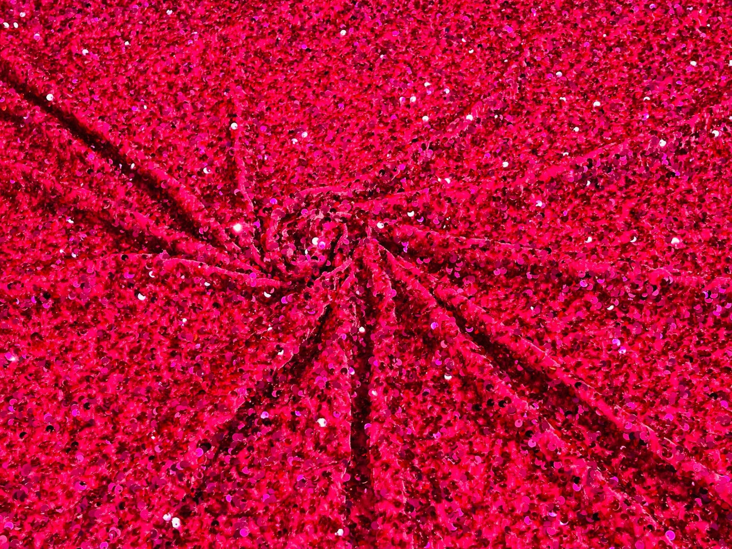 All-Over 5mm Shiny Sequins Stretch Velvet 54" Wide| New Creations Fabric & Foam Inc.