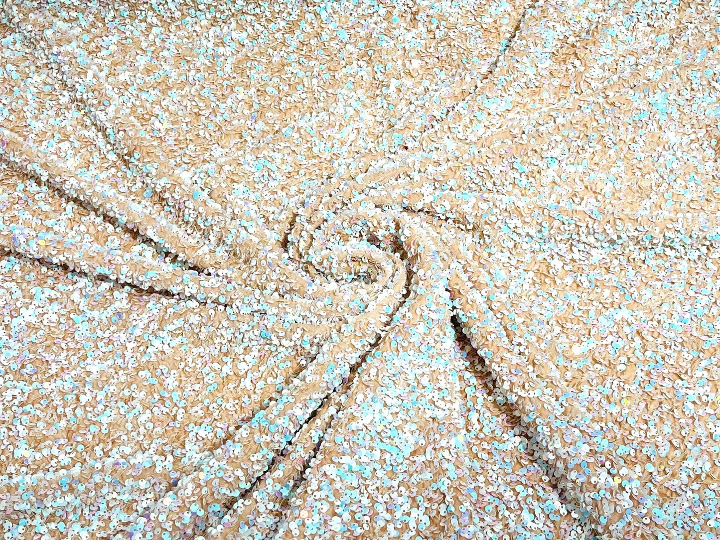 All-Over 5mm Shiny Sequins Stretch Velvet 54" Wide| New Creations Fabric & Foam Inc.