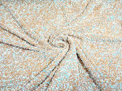 All-Over 5mm Shiny Sequins Stretch Velvet 54" Wide| New Creations Fabric & Foam Inc.