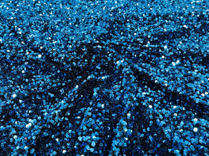 All-Over 5mm Shiny Sequins Stretch Velvet 54" Wide| New Creations Fabric & Foam Inc.