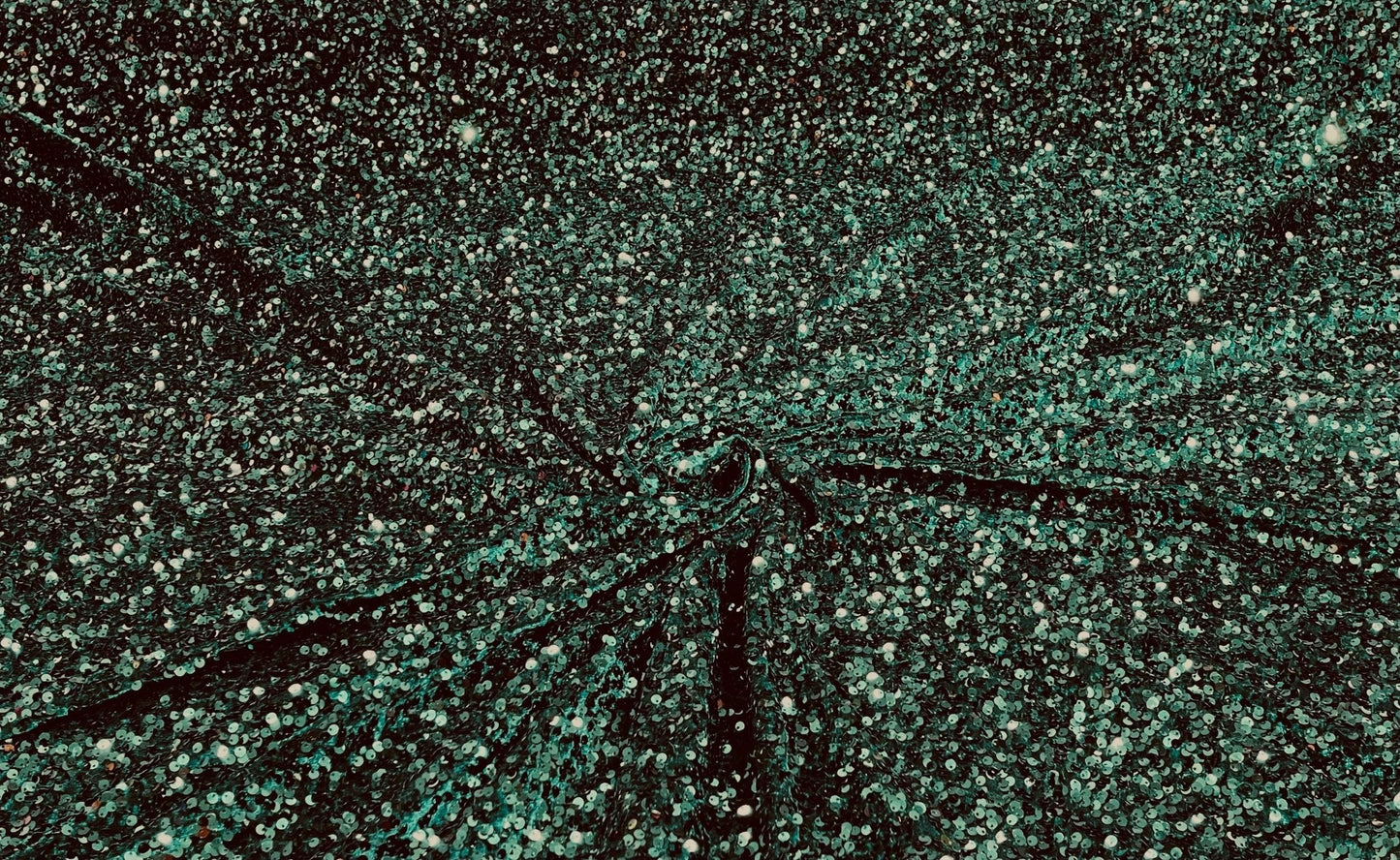 All-Over 5mm Shiny Sequins Stretch Velvet 54" Wide| New Creations Fabric & Foam Inc.