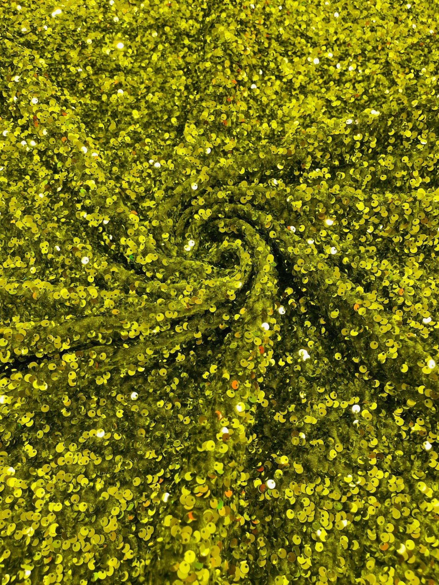 All-Over 5mm Shiny Sequins Stretch Velvet 54" Wide| New Creations Fabric & Foam Inc.
