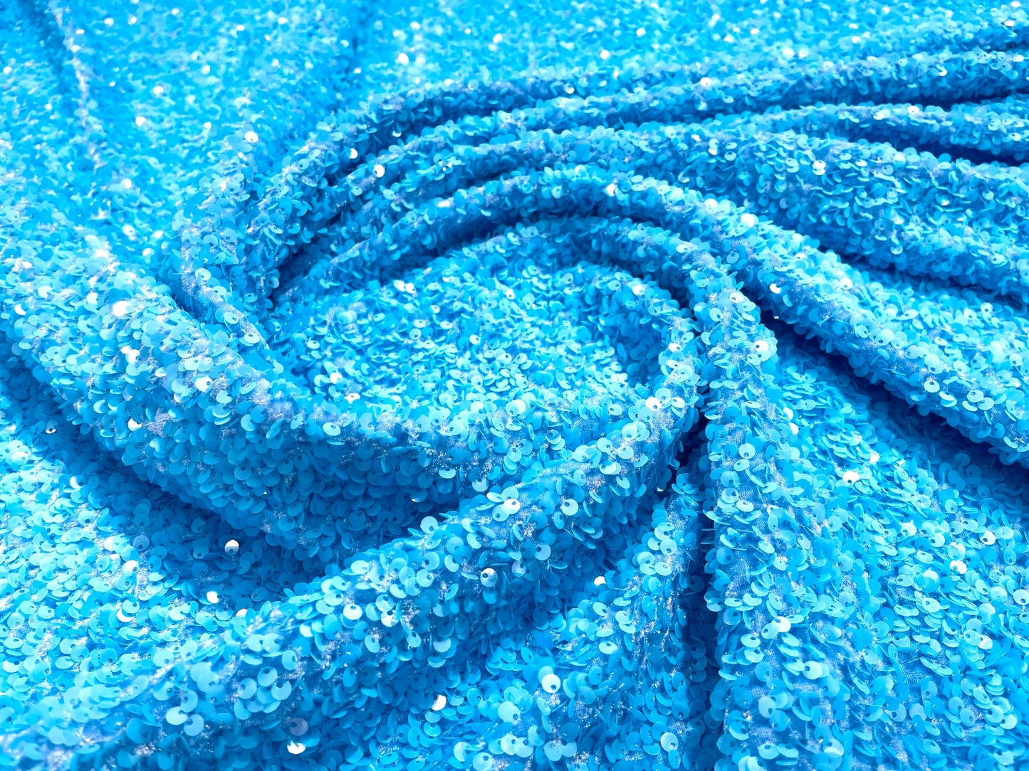 All-Over 5mm Shiny Sequins Stretch Velvet 54" Wide| New Creations Fabric & Foam Inc.