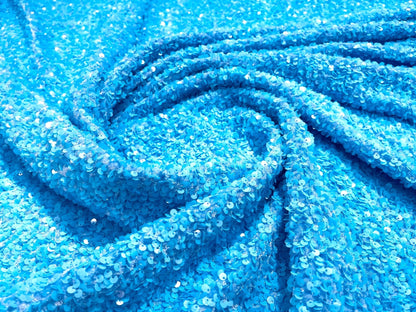 All-Over 5mm Shiny Sequins Stretch Velvet 54" Wide| New Creations Fabric & Foam Inc.