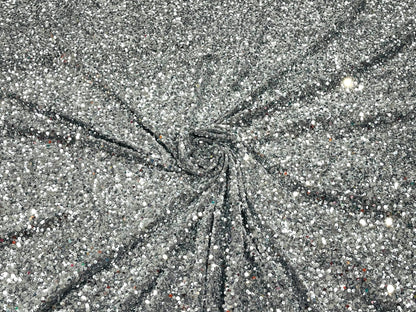 All-Over 5mm Shiny Sequins Stretch Velvet 54" Wide| New Creations Fabric & Foam Inc.