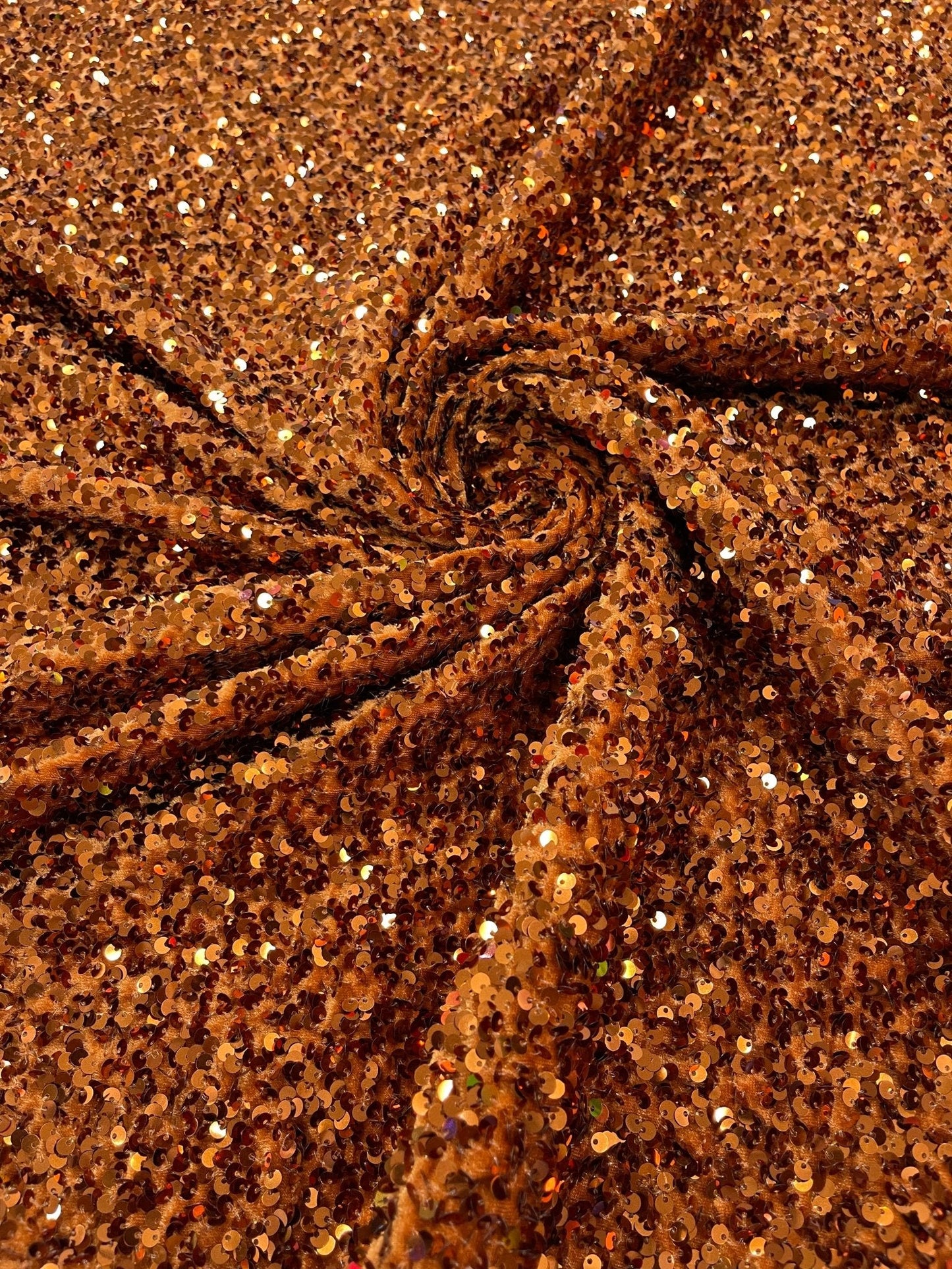 All-Over 5mm Shiny Sequins Stretch Velvet 54" Wide| New Creations Fabric & Foam Inc.