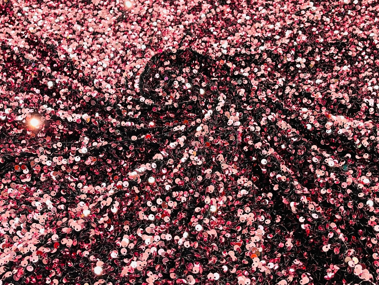 All-Over 5mm Shiny Sequins Stretch Velvet 54" Wide| New Creations Fabric & Foam Inc.