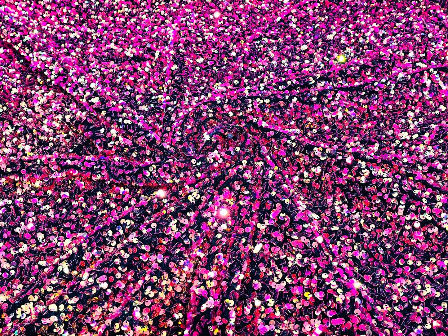All-Over 5mm Shiny Sequins Stretch Velvet 54" Wide| New Creations Fabric & Foam Inc.