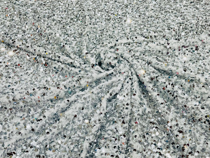 All-Over 5mm Shiny Sequins Stretch Velvet 54" Wide| New Creations Fabric & Foam Inc.