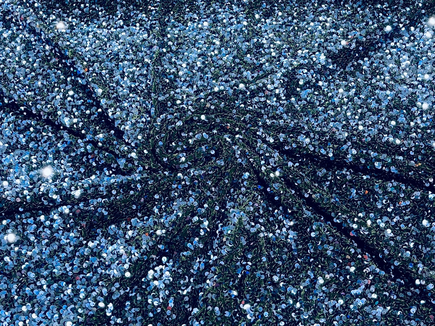 All-Over 5mm Shiny Sequins Stretch Velvet 54" Wide| New Creations Fabric & Foam Inc.
