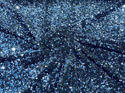 All-Over 5mm Shiny Sequins Stretch Velvet 54" Wide| New Creations Fabric & Foam Inc.
