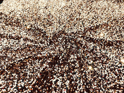 All-Over 5mm Shiny Sequins Stretch Velvet 54" Wide| New Creations Fabric & Foam Inc.